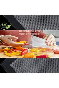 15x20 50 Adet Tırtıklı Vakum Makinesi Poşeti Ev Tipi ürün fotoğrafı