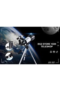 Profesyonel Astronomik Teleskop 150x Yakınlaştırma - 70mm Objektif Uzay-ay-doğa Gözlem Teleskobu ürün fotoğrafı