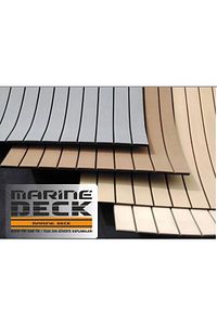 Deck 850*1250*6mm Kahverengi / Siyah Marin Tipi Suni Tik-teak 3m Yapışkanlı Tekne Yat Zemin Kaplama ürün fotoğrafı