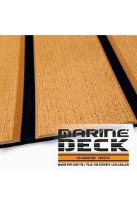 Deck 850*1250*6mm Kahverengi / Siyah Marin Tipi Suni Tik-teak 3m Yapışkanlı Tekne Yat Zemin Kaplama ürün fotoğrafı