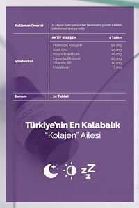 Melatonin 3mg, Hidrolize Kolajen, Vitamin B6, Lavanta, Papatya & Kedi Otu ürün fotoğrafı