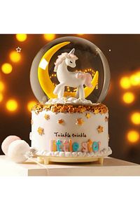 Orta Boy Unicorn Temalı Müzikli Ve Işıklı Kar Küresi Unicorn ürün fotoğrafı