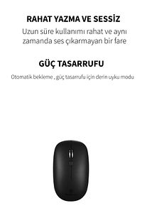 Windows Macos Uyumlu 1600 Cpı Hız Wireless Sessiz Kablosuz Türkçe Q Klavye Mouse Set Km-236w ürün fotoğrafı