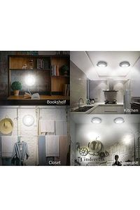 Uzaktan Kumandalı 3 Lü Spot Led Lamba Kablosuz Pilli Işıldak Dolap Işığı Mutfak Rafı Işığı ürün fotoğrafı