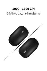 Windows Macos Uyumlu 1600 Cpı Hız Wireless Sessiz Kablosuz Türkçe Q Klavye Mouse Set Km-236w ürün fotoğrafı