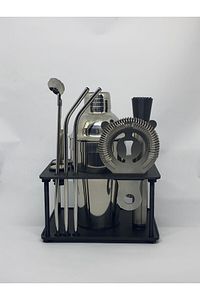 10 Parça Süper Avantajlı Paket Pipetli Kokteyl Hazırlama Seti ( Stand Hediyeli ) ürün fotoğrafı