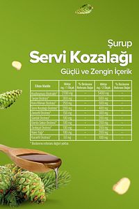 Kozalak Şurubu Servi Kozalağı Ve Kara Mürver Içeren Şurup 650 Ml ürün fotoğrafı