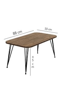 3'lü Zigon Sehpa Ve Orta Sehpa Set Sekizgen Sehpa Seti Tel Ayak Metal Sehpa Set ürün fotoğrafı