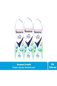 Kadın Sprey Deodorant Ocean Fresh %0 Alüminyum 48 Saat Ter Kokusuna Karşı Koruma 150 Ml X3 ürün fotoğrafı