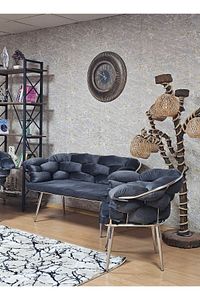 Krom Kaplama - Füme Döşeme | Balon Çay Seti | Balkon Koltuk | Berjer | Balkon Çay Seti ürün fotoğrafı