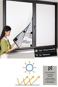 Katlanır Cam Balkon Perdesi  Işık Isı Geçirmez Güneşlik Perde Ofis Oda Salon Perdesi ürün fotoğrafı