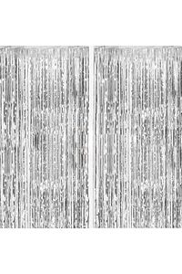 Gümüş Gri Kapı Duvar Parti Fon Arka Perde Işıltılı Simli Yapışkanlı Doğum Günü Fotoğraf Perdesi ürün fotoğrafı