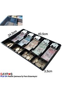 Rampalı Plastik Çekmece Içi Para Düzenleyici 5 Banknot 4 Bozuk Para Gözlü 40,5 X 24,5 X 3,5cm ürün fotoğrafı
