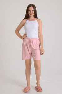 PINKMARK KADIN İNCE FİTİLLİ LASTİKLİ BÜYÜK BEDEN PUDRA GÜNLÜK EV GİYİM PİJAMA ALTI ŞORT PMPT25674 ürün fotoğrafı