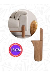 Kapsül Lüks Mobilya Ayağı Kanepe Koltuk Tv Ünitesi Yatak Baza Ayağı 15 Cm Açık Ceviz Baza Ayakları ürün fotoğrafı
