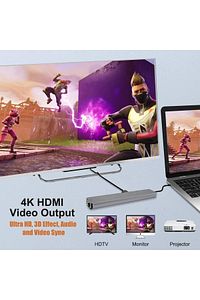 Cf04 Macbook Uyumlu Type-c™ To 4k Hdmı Usb 3.0 Ethernet 8ın1 Çevirici Hub Adaptör ürün fotoğrafı
