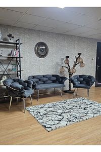 Krom Kaplama - Füme Döşeme | Balon Çay Seti | Balkon Koltuk | Berjer | Balkon Çay Seti ürün fotoğrafı