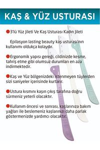 Kaş Usturası 3'lü Yüz Jileti Bıyık Alma Kaş Usturası Epilasyon Kaş Ustra Kaş Jileti Bıyık Jileti ürün fotoğrafı