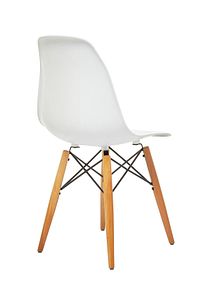 Beyaz Eames Sandalye Natural Ahşap Ayaklı | 4 Adet ürün fotoğrafı