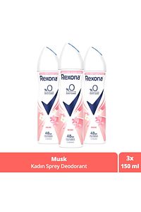 Kadın Sprey Deodorant Musk %0 Alüminyum 48 Saat Ter Kokusuna Karşı Koruma 150 ml X3 ürün fotoğrafı