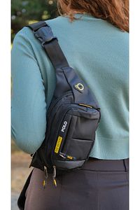 Unisex Siyah Su Geçirmez Usb Ve Kulaklık Girişli Bel Ve Omuz Çanta Freebag ürün fotoğrafı