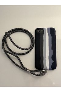 Taşlı Antrasit Telefon Boyun Askısı ürün fotoğrafı