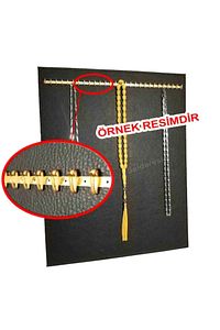 1 Metre Sarı Renk Metal Tesbih Kolye Zincir Tırnaklı Askılık ürün fotoğrafı