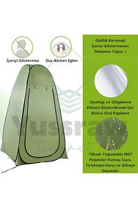 Kamp Alanı Duş Giyinme Wc Çadırı Fotoğrafcı Prova Kabini 190x120x120 ürün fotoğrafı