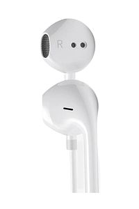 Jack Girişli Beyaz Kablolu Kulaklık Ios Android Uyumlu 3.5 mm Kulaklık ürün fotoğrafı