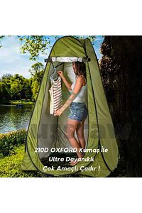 Kamp Alanı Duş Giyinme Wc Çadırı Fotoğrafcı Prova Kabini 190x120x120 ürün fotoğrafı