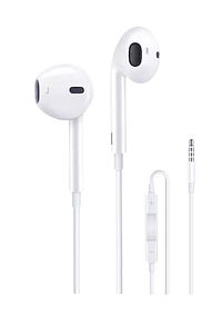 Jack Girişli Beyaz Kablolu Kulaklık Ios Android Uyumlu 3.5 mm Kulaklık ürün fotoğrafı
