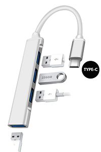Type-c To Usb Hub 4 Port Çoklayıcı Macbook Ile Uyumlu Çoğaltıcı Type C To Usb Converter Hub ürün fotoğrafı