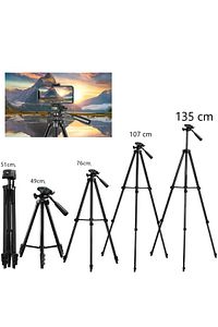 135CM Tripod Cep Telefonu Video Kamera Projeksiyon Cihazı Uyumlu Telefon Tutuculu Üç Ayak Tripot ürün fotoğrafı