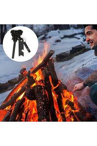 Atesın Acil Durum Ateş Yakma Taşı Düdük Hediyeli Magnezyum Çubuk Çakmaktaşı Hayatta Kalma Ateş B ürün fotoğrafı