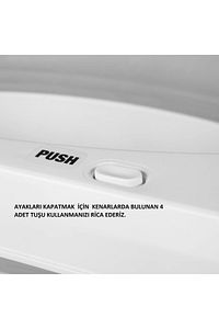 Gri Katlanır Banyo Seti ürün fotoğrafı