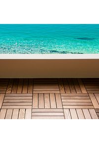 Dişbudak Ağacı Balkon Bahçe Ahşap Yer Döşemesi Karo Deck 30x30 cm - 10 Adet (0,9m2) ürün fotoğrafı