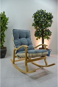 Home Indigo Gri Krem Sallanan Sandalye Dinlenme,emzirme,tv,okuma,koltuğu Berjer ürün fotoğrafı