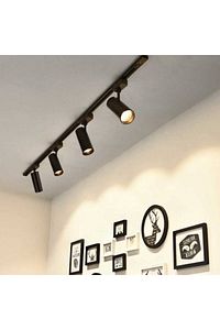 Siyah Kasa Ve Gün Işığı 4 Adet 360 Derece Dönen Led Avize Lamba 1 Mt Raylı Armatür Ray Avize 4 ürün fotoğrafı