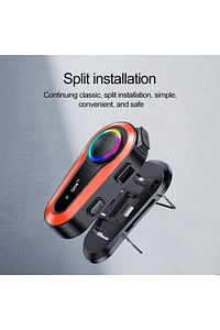 Q08-2X RGB Işıklı Intercom 2 Kişi Bağlantılı 1000mAh Motosiklet Bluetooth Kulaklık Seti ürün fotoğrafı