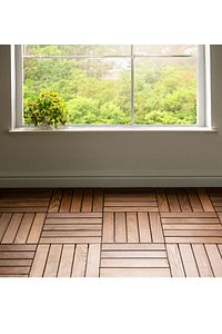 Dişbudak Ağacı Balkon Bahçe Ahşap Yer Döşemesi Karo Deck 30x30 cm - 10 Adet (0,9m2) ürün fotoğrafı