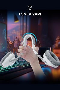 Gamenote H2230D Uyumlu Beyaz Mikrofonlu Kablolu Kulak Üstü Oyuncu Kulaklığı ürün fotoğrafı