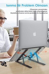 Plastik Ayarlanabilir Laptop Altlığı Macbook Notebook Yükseltici Dizüstü Bilgisayar Tutucu Aksesuar ürün fotoğrafı