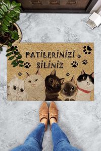 Pienso Home Patilerinizi Siliniz Dekoratif Kapı Önü Paspası ürün fotoğrafı
