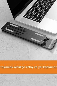 Plastik Ayarlanabilir Laptop Altlığı Macbook Notebook Yükseltici Dizüstü Bilgisayar Tutucu Aksesuar ürün fotoğrafı