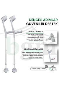 Akıllı Baston- Kanedyen Değnek- Yüksek Kalite Ortopedik Yürüme Desteği- 1 Çift ürün fotoğrafı