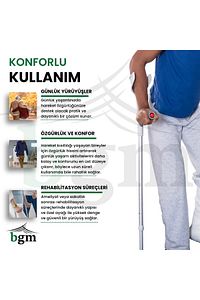 Akıllı Baston- Kanedyen Değnek- Yüksek Kalite Ortopedik Yürüme Desteği- 1 Adet ürün fotoğrafı
