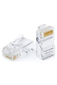 Rj45 Cat5 Cat6 Ethernet Internet Kablo Soketi Konnektörü 8p8c Rj45 Jack Jak Uç Uc 30 Adet ürün fotoğrafı