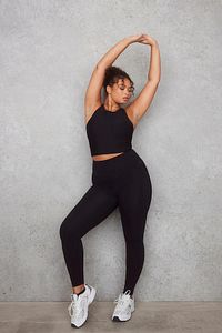 Kadın Büyük Beden Yüksek Bel Siyah Uzun Sporcu Tayt 1750 ürün fotoğrafı