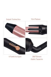 Kb302 360 Derece Otomatik Dönen 25 Mm Kalın Saç Maşası- Saç Şekillendirici ürün fotoğrafı