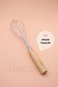 Bambu Saplı Çırpıcı, Ahşap Çırpma Teli, 25.5cm ürün fotoğrafı